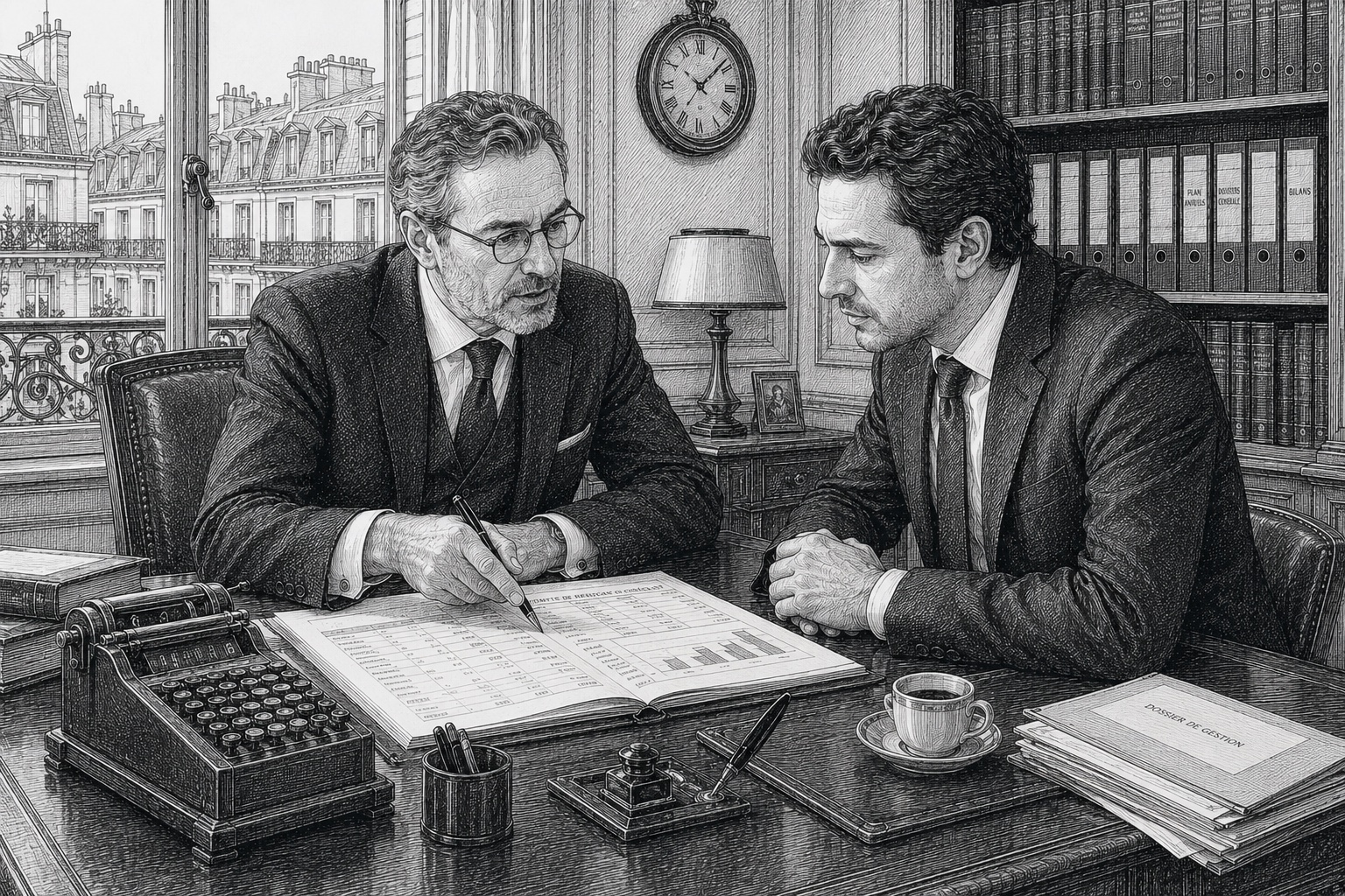 Expert-comptable en réunion avec un dirigeant