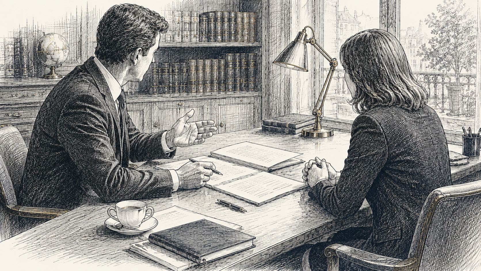 Hôtel de ville, illustration éditoriale
