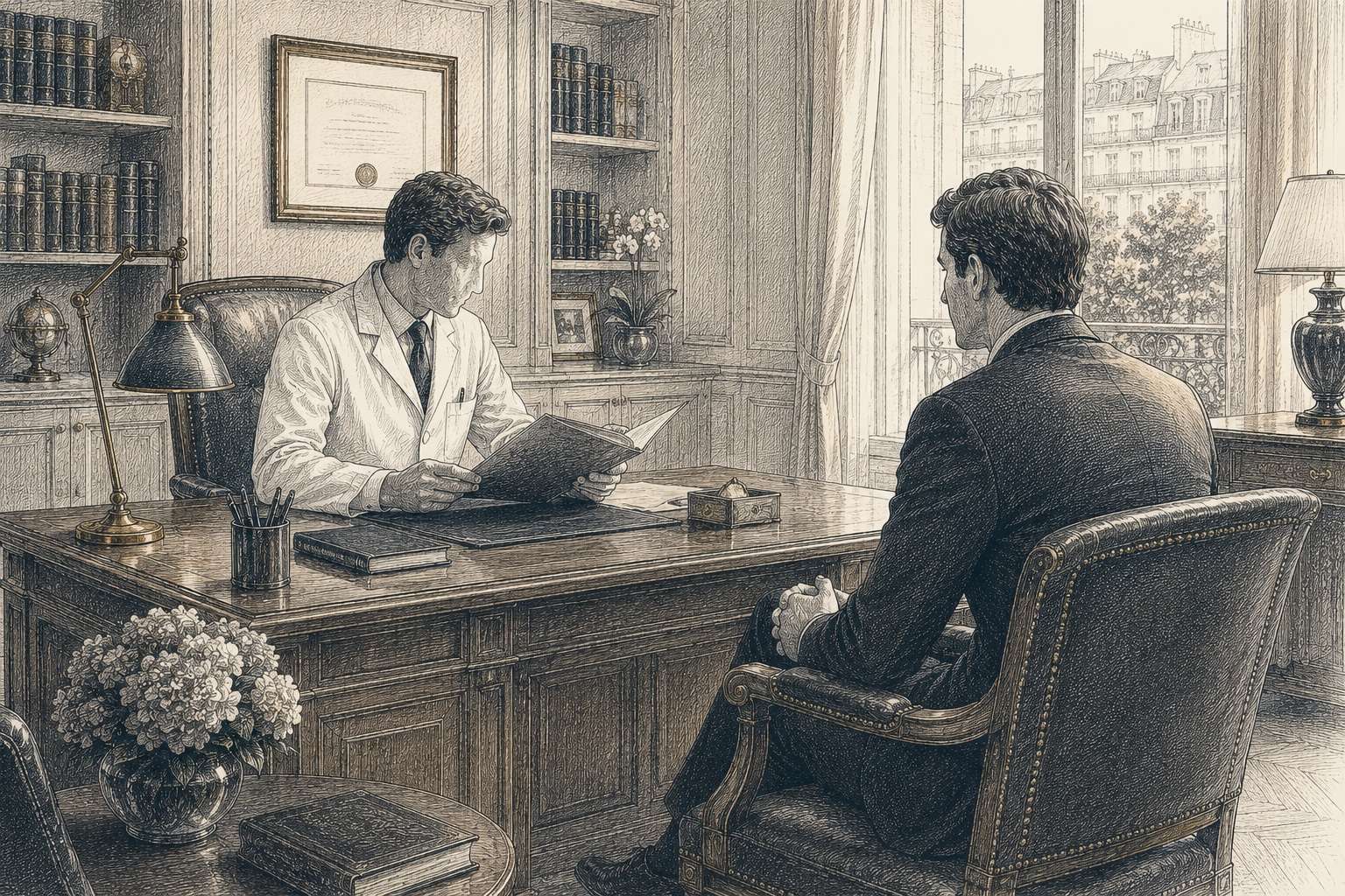 Cabinet médical, illustration éditoriale